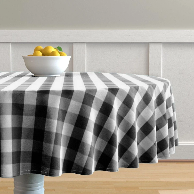 Fabstyles Country Check Tablecloth Farmhouse Decor For Indoor/Outdoor Use, Picnics, BBQ’s, Potlucks, Summer Events, Living and Dining Room, Sizes: 54" x 72