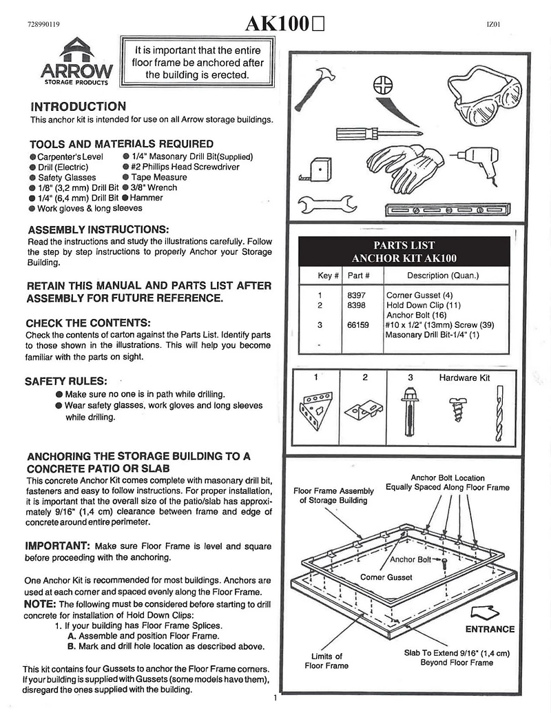 Concrete Anchor Kit