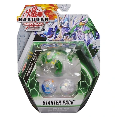 Starter Pack Bakugan, Coffret de 3, Diamond Falcron Ultra, Figurines articulées Geogan Rising à collectionner