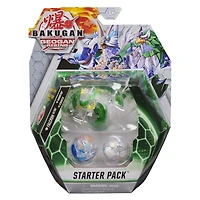 Starter Pack Bakugan, Coffret de 3, Diamond Falcron Ultra, Figurines articulées Geogan Rising à collectionner