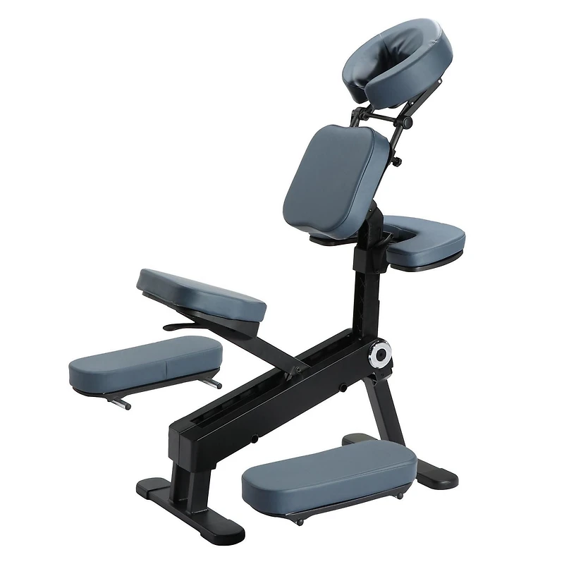 Master Massage the Most Advanced Ergonomically Designed Gymlane Portable Massage Chair in Royal Blue