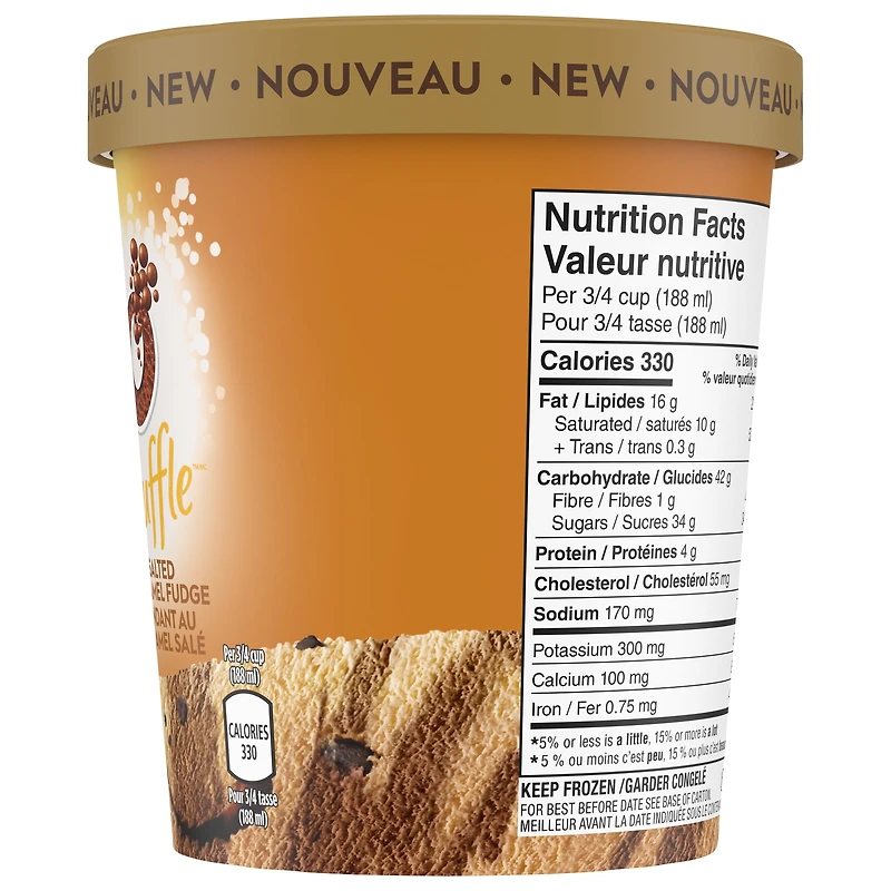 AERO Truffle Pot de Crème Glacée au Caramel Salé 450 ml