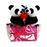 WAY TO CELEBRATE Panda Couple Peluche 9,5 pouces