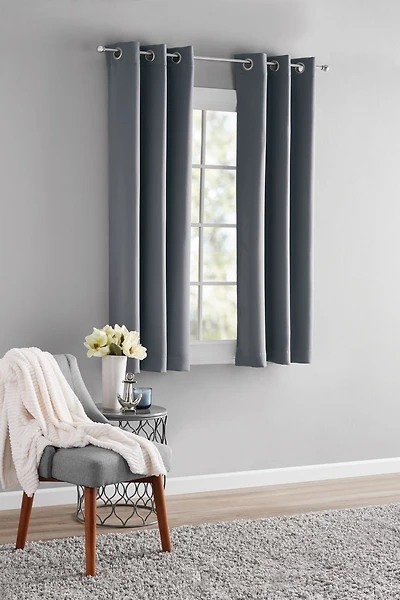 MAINSTAYS Blackout Energy Efficient Grommet Window Curtains Panel