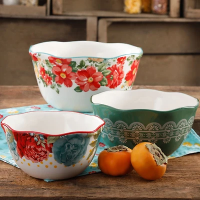ENSEMBLE DE BOLS 3-PIÈCES, VINTAGE FLORAL THE PIONEER WOMAN