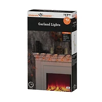 Way to Celebrate Halloween 45-Count  Battery-Operated Orange LED Pumpkin Garland, 6'