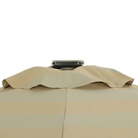 Parasol de marché octogonal Calypso II Fiesta de 11 pieds avec bande led solaire - Breez-Tex