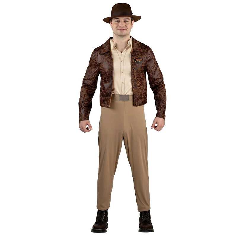 Adult INDIANA JONES Costume -Jacket and attached Shirt with Indiana Jones Logo, Pants, and Hat
