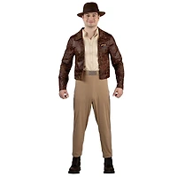 Adult INDIANA JONES Costume -Jacket and attached Shirt with Indiana Jones Logo, Pants, and Hat