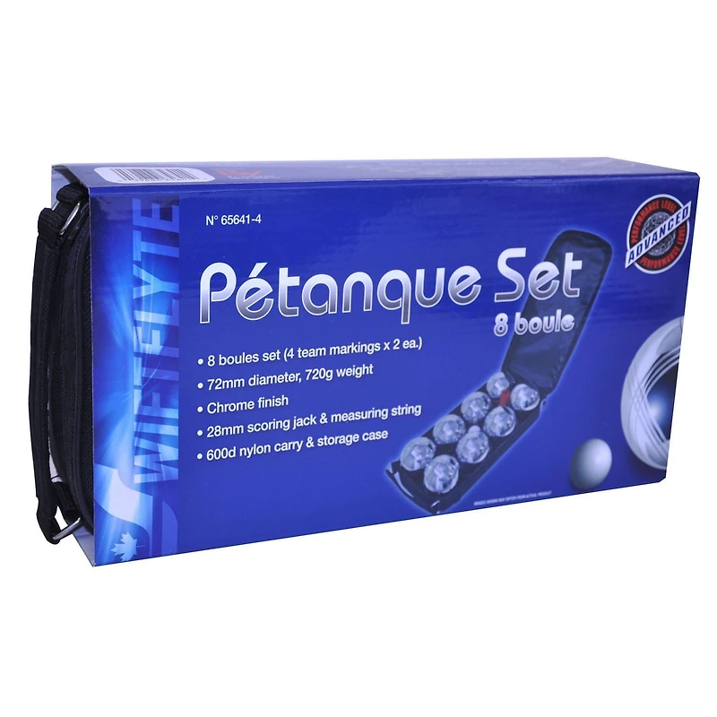 Swiftflyte Advanced Steel Pétanque Set, Chrome-Plated Steel Boules Lawn Game with Jack and Nylon Carry Case