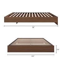 Nexera Alibi Queen Platform Walnut Bed
