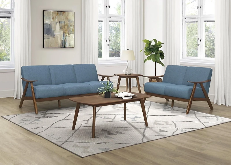 Topline Home Furnishings Causeuse bleue