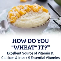 Cream Of Wheat Instant Original Hot Cereal. An excellent source of Vitamin D, iron and calcium., Cream Of Wheat Instant Cereals