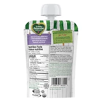 Pochette biologique Bright Blends de Little Gourmet – Banane, bleuet, fraise et goyave, Stade 2 Nouveau pour les tout-petits!