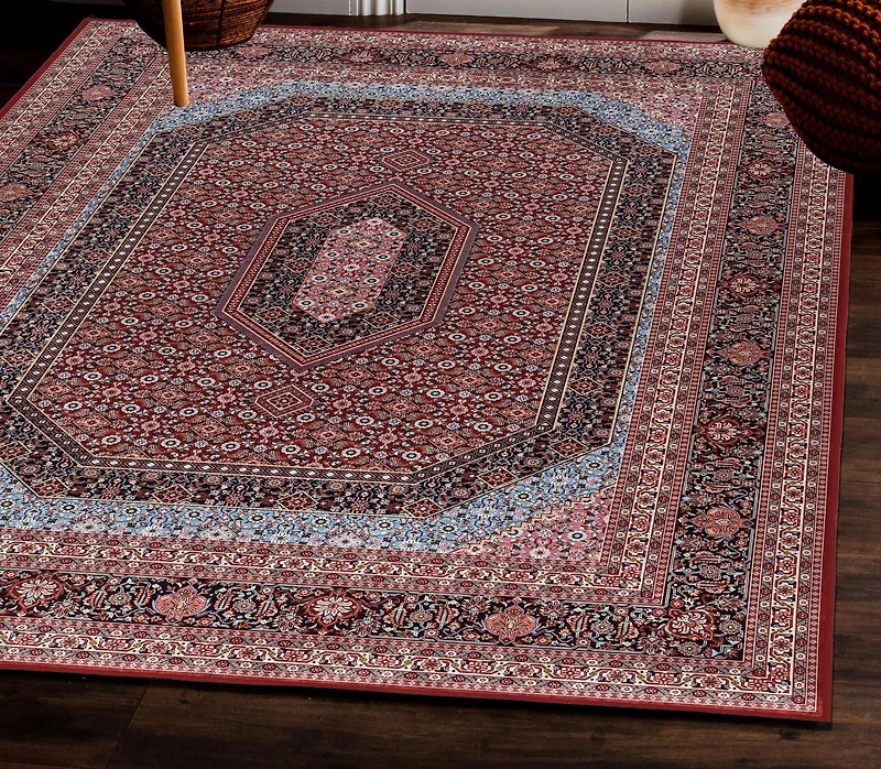 Tapis d'appoint Emerald Duluth marine & sarcelle de 3 pi 3 po x 5 pi