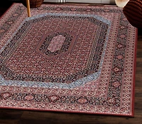 Tapis d'appoint Emerald Duluth marine & sarcelle de 3 pi 3 po x 5 pi