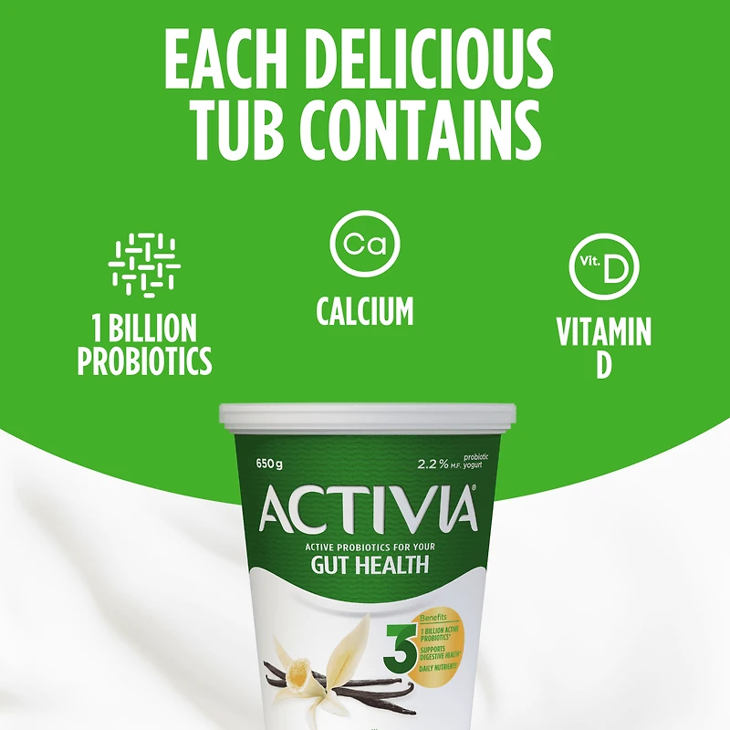 Activia Yogourt probiotique, saveur vanille 650 g
