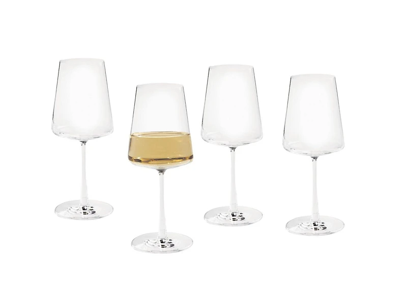 Better Homes & Gardens Clear Flared White Wine Glass with Stem, 4 Pack, White Wine Glass
