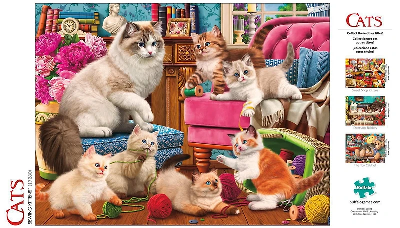 Buffalo Games Le puzzle Cats Series Sewing Kittens en 750 pièces