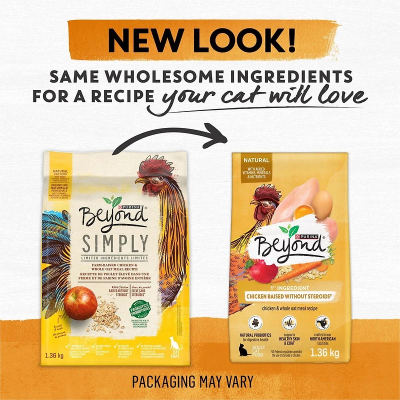 Beyond Simply Farm-Raised Chicken & Whole Oat Meal Recipe, Dry Cat Food, 2.72 kg