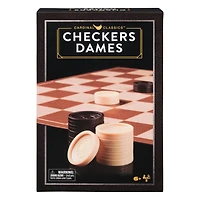 Spin Master Games, Cardinal Classics, Dames, exclusivité Walmart, plateau pliant en bois moderne pour le jeu et la décoration, pièces noires et marron, jeu classique pour les soirées jeux en famille, Spin Master Games, Cardinal Classics, Dames, exclusivité Walmart, plateau pliant en bois moderne pour le jeu et la décoration, pièces noires et marron, jeu classique pour les soirées jeux en famille, 2 joueurs, à partir de 8 ans