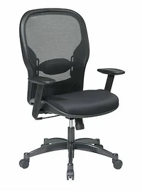 Chaise Professionelle avec dossier à mailles et siège en tissu de Office Star