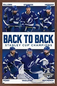 NHL Tampa Bay Lightning - 2021 NHL Stanley Cup Champions Wall Poster, 22.375" x 34" Framed
