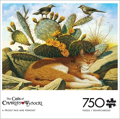 Buffalo Games - Cats - A Prickly Pair and Poncho - 750 Piece Jigsaw Puzzle