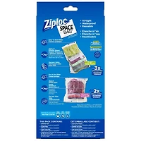 Sacs de Marque Ziploc® Space Bag® 6 sacs variés (2M, 2G, 1TG, 1 Valise)