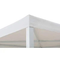 Sunjoy Pergola moderne en acier 10 x 10 pi avec auvent , blanc