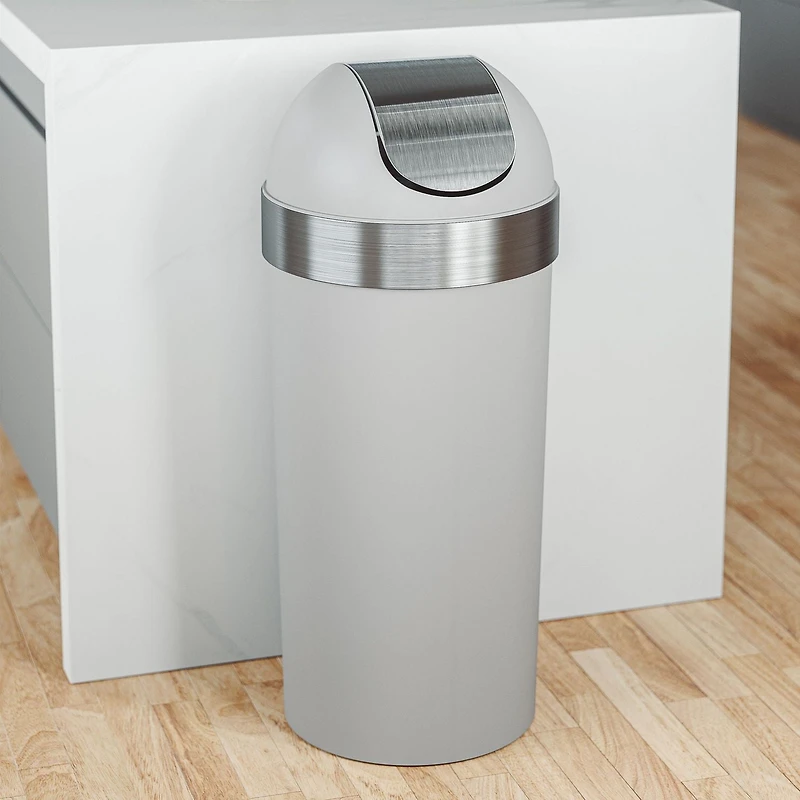 Umbra Venti 16-Gallon (62L) Trash Can with Swing Top Lid