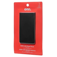 Batterie externe ultramince à 1 port de 4 000 mA h avec 1 charge supplémentaire