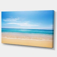 Designart Calm Blue Sea and Sky Canvas Wall Art