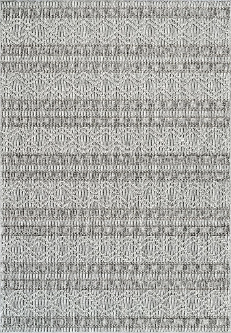 Tapis d'interieur exterieur abstrait Rug Branch Hogar, gris beige, moderne - Salon, chambre, salle a manger et cuisine