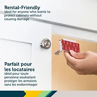 Loquets Adhesifs pour armoires et tiroirs de Safety 1st - pqt de 4 Protection bébé