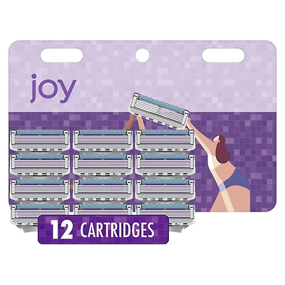joy razor blade cartridge refill for women, 12 blade refills, 12CT