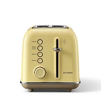 Stainless Steel 2-Slice Retro Toaster DT620, Bagel and Muffin Function, 7-Shade Settings.
