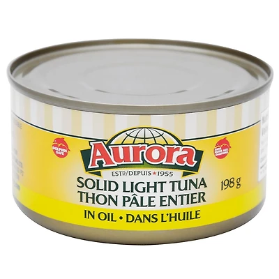 Thon pâle entier Aurora à l’huile 198 g