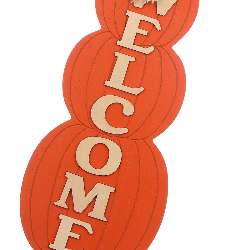 Décor mural de citrouille en bois