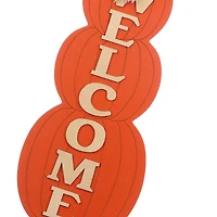 Décor mural de citrouille en bois