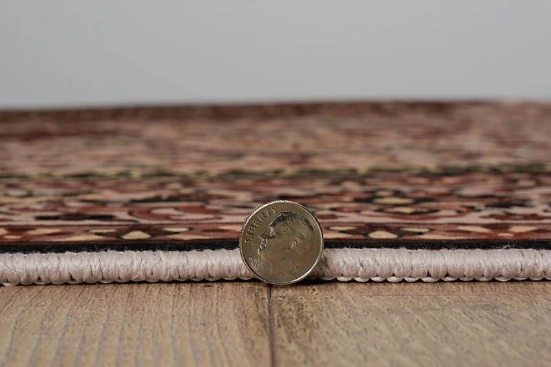 Tapis d'appoint Emerald Morris rouge & ivoire de 3 pi 3 po x 5 pi