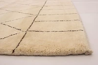 ECARPETGALLERY 5'1" x 7'10" Moroccan Tangier Hand-knotted Area Rug for Living Room, Dining Room and Bedroom in Ivory