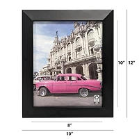 Hometrends 8x10 inch Wide Beveled Tabletop Picture Frame, Black, 8x10 Bevel Black Frame