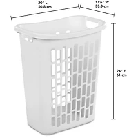 Sterilite Rectangular Open Hamper, White