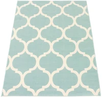 ECARPET Modern Area Rug for Dining Room, Living Room, Bedroom or Den Arbour Aqua