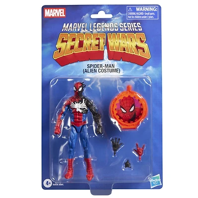 Marvel Legends Series, figurine de collection Secret Wars Spider-Man (costume d'extraterrestre) de 15 cm, inspirée des bandes dessinées Marvel