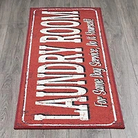 Tapis de couloir classique à sous-couche en caoutchouc de la collection Laundry