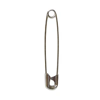 Unique Creativ Nickel Plated Steel Safety Pins, 90 pieces, 50 mm