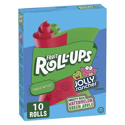Betty Crocker Fruit Roll-Ups Gluten Free Variety Pack Jolly Rancher Flavoured Green Apple Watermelon