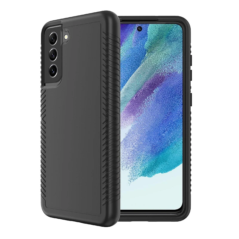 onn. Protective Gel Phone Case for Samsung Galaxy S21 FE 5G - Black